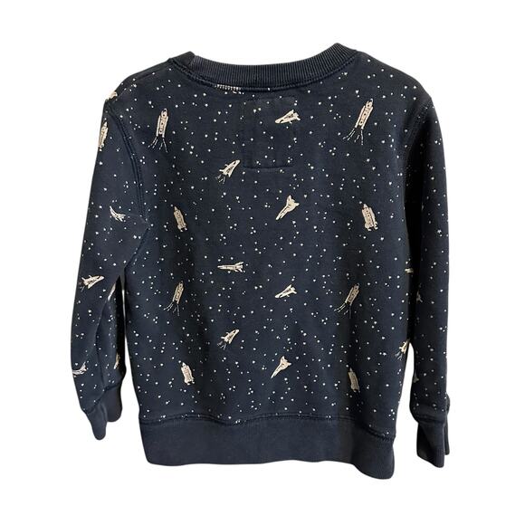 MINI BODEN Astronaut Space Glow In The Dark Pullover Sweatshirt Size 4-5Y - Picture 6 of 6